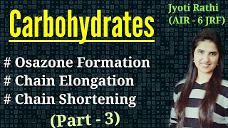 Osazone Formation testKiliani fischer synthesisRuff DegradationChain Shortening Elongation [upl. by Sokul944]