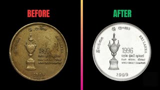 SRI LANKA 5 RUPPE COIN RESTORATIONrestoration youtube coin new viral viralvideo [upl. by Eirdua682]