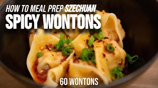 The BEST Spicy Wontons Anyone can Meal Prep [upl. by Ledif]