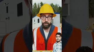 First time workers day😱 construction automobile work funny duet adamrose excavator workers [upl. by Htidra]