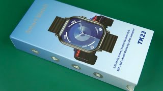 IWO Pro TK23 Bluetooth Call AOD Sport Smart Watch Unboxing Feature review link in the description [upl. by Somisareg]