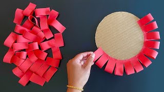 Beautiful Red Paper Wall Hanging  Paper Craft For Home Decoration Wall decor Paper wall mate DIY [upl. by Nirrek]