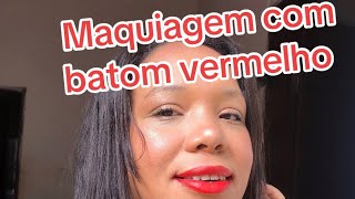 Maquiagem com batom vermelho [upl. by Tumer115]