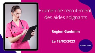 Examen du recrutement des aides soignants glemime [upl. by Audri]