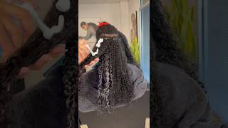 8 week wash day on Kinky curly undetectable tape extensions [upl. by Ainek]