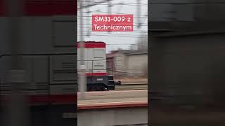 SM31009 trumna z składem technicznym w Tczewie sm31 trainspeed kolej pkp tczew [upl. by Had]