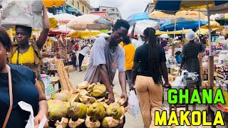 Biggest Open Market Makola Market 2023 walking tour Accra  Ghana [upl. by Arno]