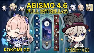 KOKOMI C0  LYNEY C0 — ABISMO FULL ESTRELLAS 46  GENSHIN IMPACT 🌠 [upl. by Einnus]