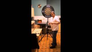 The DartsBuddy popup portable Dartboard stand with FREE Oche mate [upl. by Akcimat]