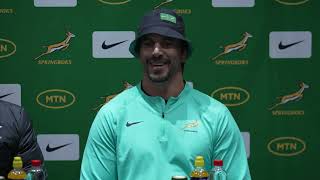 Springbok media conference Eben Etzebeth and Mzwandile Stick [upl. by Eimar]