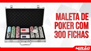 Maleta de Poker Com 300 Fichas [upl. by Ailla]