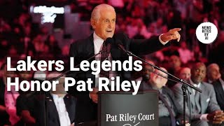 Lakers Legends Surprise Pat Riley with Statue Ceremony [upl. by Aniakudo]