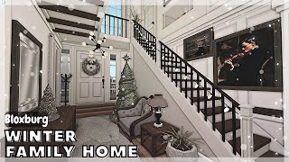 BLOXBURG Winter Family Home Speedbuild interior  full tour Roblox House Build [upl. by Godard]