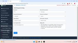 Tutorial of Hospital Management Software Part 1 Hospital settings by Admin [upl. by Enitsirk]