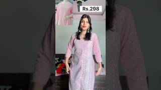 🎀 MEESHO 🎀Chikankari Kurtie Under Rs299😍💕 meeshohaul meesho ytshorts shorts viralvideo yt [upl. by Junna]