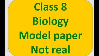 sa1 8th class biology exam paper 2024 biology sa1 question paper 2024 8th class [upl. by Ademordna142]