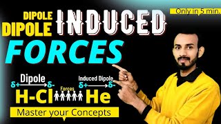 Dipole induced dipole forces class 11  van der waals forces  Intermolecular forces chemistry [upl. by Alphonsa]