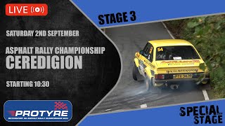 LIVE Rally Ceredigion 2023  Stage 3  Protyre Motorsport UK Asphalt Rally Championship [upl. by Neeoma875]