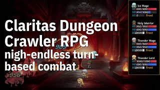 Claritas Dungeon Crawler RPG reaction  all turnbased combat all the time [upl. by Attesor]