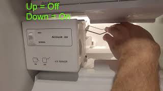 How to Turn On and Off an Ice Maker on Almost Any Fridge or Freezer Kenmore LG GE Frigidaire [upl. by Past]