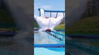 Rollercoaster into water 🌊 daily entertainingvideos youtubeshorts shortvideo [upl. by Yrtnahc]