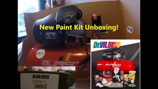 Burisch Compressor  DeVilBiss FLG 5 Spray Gun Unboxing [upl. by Trinia]