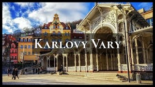 Walk Karlovy Vary  the famous Czech spa resort with mineral springs [upl. by Kirbee170]