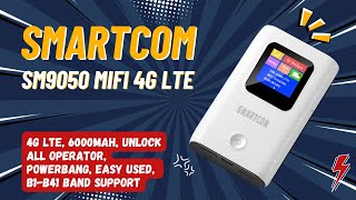 BATERAI BADAK 6000mAh REVIEW MIFI SMARTCOM SM9050 4G LTE MIFI [upl. by Lenehc29]