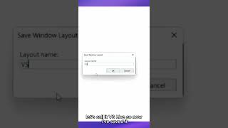💾 Saving Windows Layouts in Visual Studio visualstudio vslive hottips [upl. by Nitsyrc]