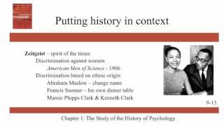 The Study of the History of Psychology  Ch 1  History of Modern Psychology  Schultz amp Schultz [upl. by Kcyred]