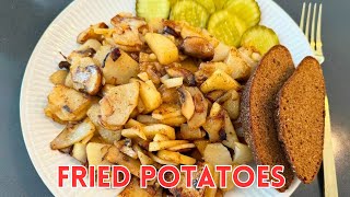 Easy pan fried potatoes and mushrooms [upl. by Wulfe]