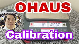 OHAUS calibration of Electronic Scale [upl. by Lahsram344]