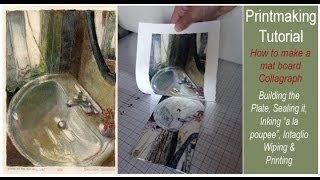 How to Make a Color Collagraph Print from Mat Board [upl. by Acinaj]