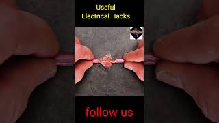 Useful electrical wire joining tips viralvideo diy video [upl. by Nohtiek]