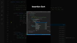 Insertion Sort Using JAVA coding programming [upl. by Edahsalof]