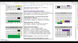 20212022 Academic Calendar Overview for Parents [upl. by Zachery]