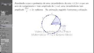 Trigonometria  Aula 4 O radiano [upl. by Irtemed]