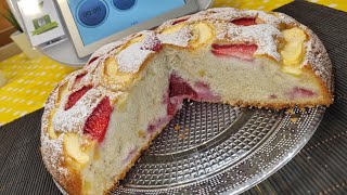 Torta soffice fragole e mele per bimby TM6 TM5 TM31 TM21 [upl. by Gae149]