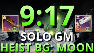 SOLO Heist Battleground Moon GM in 9 Mins 917 Plat [upl. by Tihor]