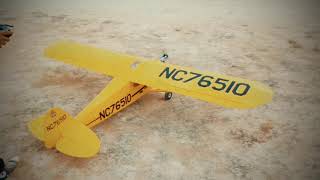 Saito FG30 Petrol 30cc 4 Stroke with Piper CUB Maiden Flight [upl. by Eiblehs]