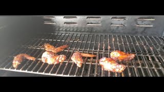 Lets smoke blackened chicken wings  youtube shorts [upl. by Odnolor496]