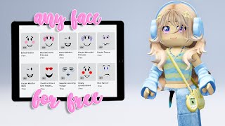 REAL WAY TO GET ANY ROBLOX FACE FOR FREE TUTORIAL [upl. by Laureen]