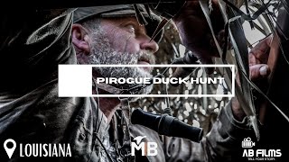 PIROGUE DUCK HUNTING  GUEYDAN LOUISIANA [upl. by Yrehcaz]