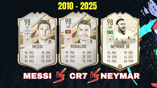 Messi vs Ronaldo vs Neymar FIFA Evolution  FIFA 10  EA FC 25 [upl. by Marsh]