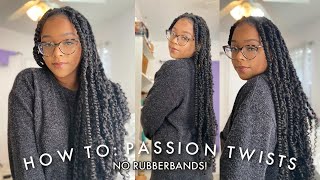 Passion Twists TWO Ways NO RUBBERBANDS amp BEGINNER FRIENDLY  Abby Jahaira [upl. by Ornie433]