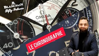 Le Chronographe  Télémètre Tachymètre Flyback chez Omega Blancpain Tag Heuer Breitling [upl. by Aihsyn706]