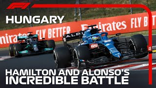 Hamilton And Alonsos Incredible Battle  2021 Hungarian Grand Prix [upl. by Kimmi]