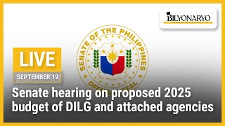 Senate hearing on proposed 2025 budget of DILG and attached agencies [upl. by Applegate]