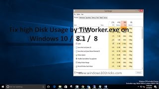 Fix high Disk Usage by TiWorkerexe on Windows 10  81  8 [upl. by Kral]