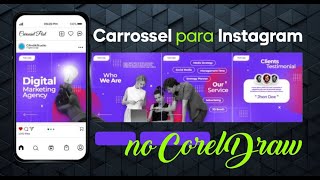 Como Criar Carrossel no CorelDRAW para o Instagram Profissional [upl. by Ydna]